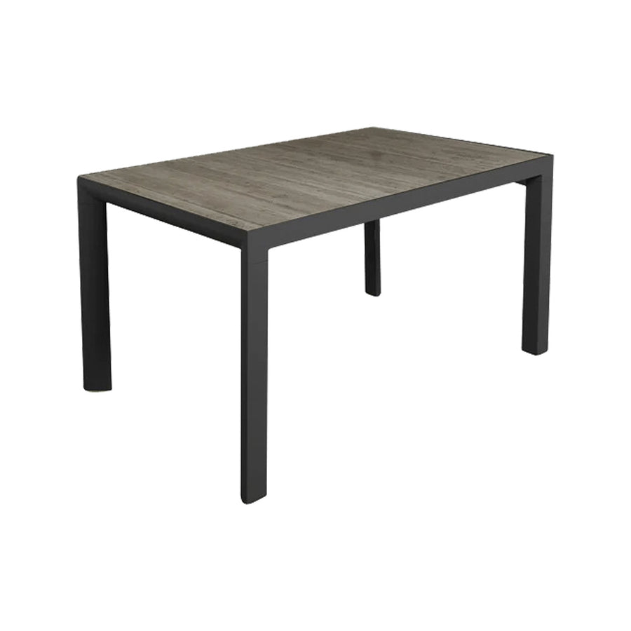Charcoal-grey 140 cm ceramic dining table from the &