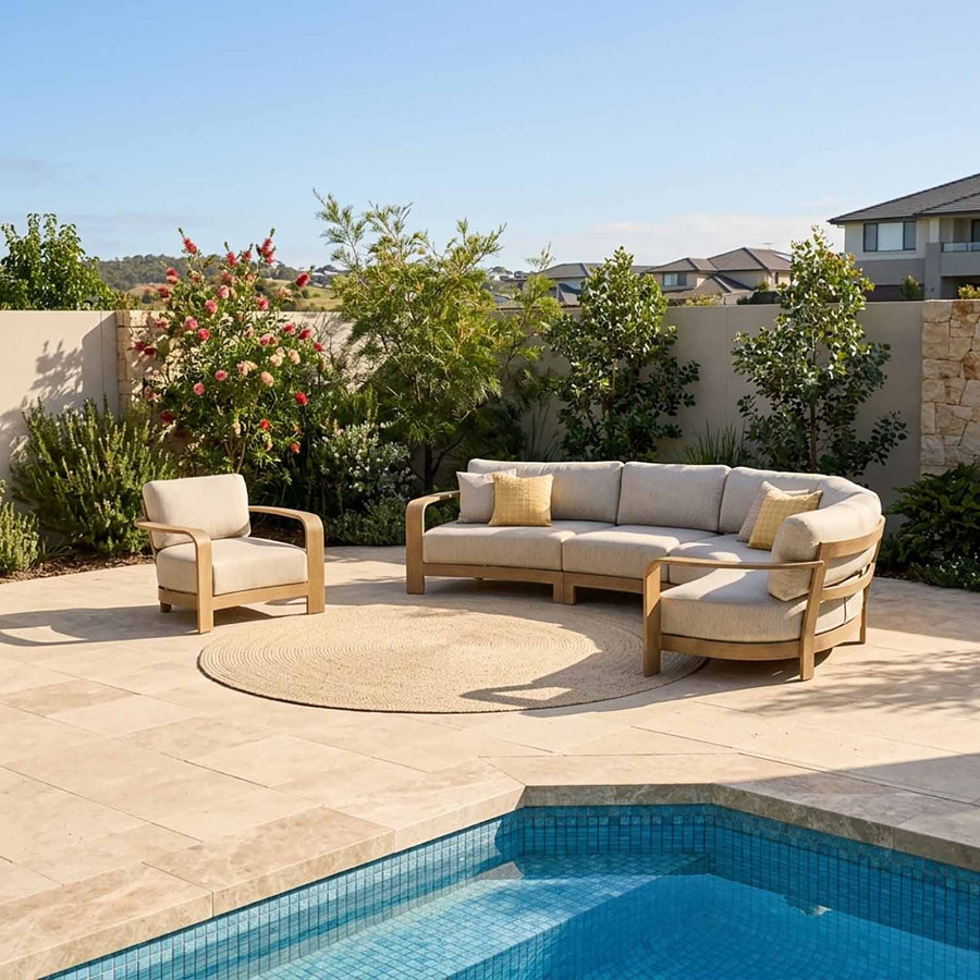 Genova 5 Seater Aluminium Outdoor Lounge Setting