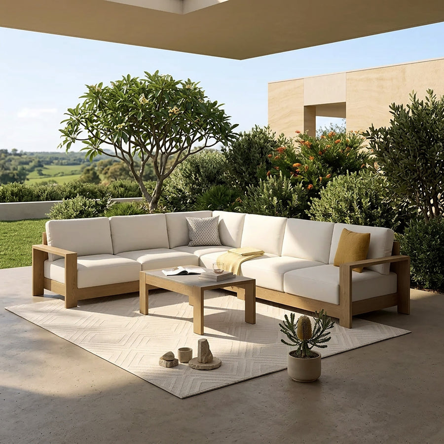 Skyline 6 Seater Outdoor Aluminium Modular Lounge with Coffee Table