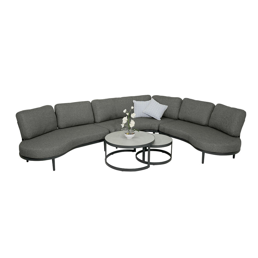 Aberdeen 5 Seater Aluminium Outdoor Lounge with Ancona Coffee Table