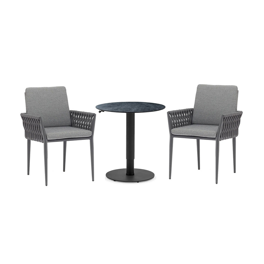 Adeline 80 cm Table Lawson Chair Outdoor Balcony Setting