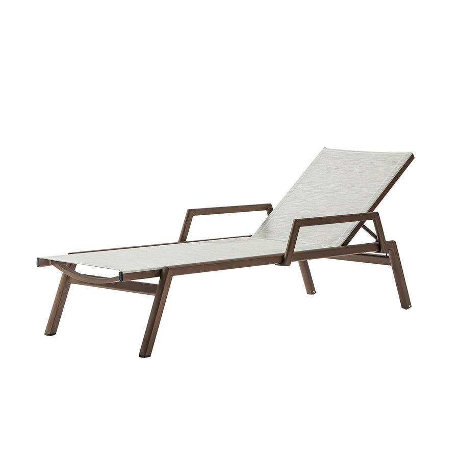 Adeline Aluminium Outdoor Sunlounger