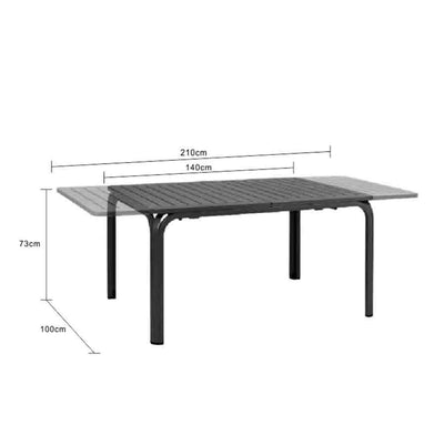 Nardi Alloro Resin Extension Dining Table 140/210 cm