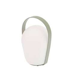 The green low chic aluminium 'Bobby' outdoor lamp is displayed on a plain white background, viewed from a front angle.