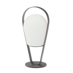 The charcoal-grey mid-high chic aluminium 'Bobby' outdoor lamp is displayed on a plain white background, viewed from a front angle.