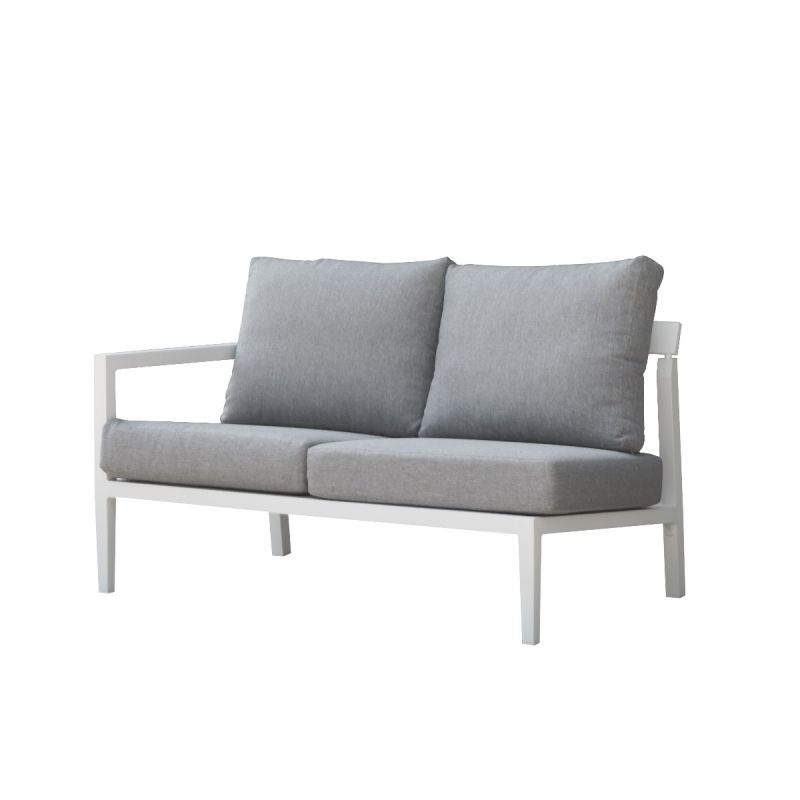 Bradford aluminium outdoor furniture, a sleek 4, 5, or 6-seater outdoor lounge in charcoal or white, perfect for Australia&