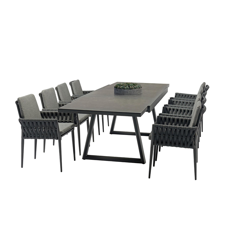 Mykonos Table Lawson Chair Outdoor Dining Setting