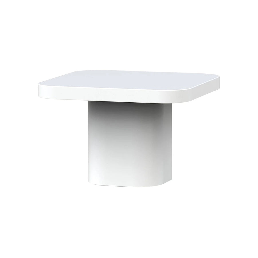 Carlisle outdoor concrete square coffee table, 60 cm, set against a plain white background, featuring durable GFRC material for stylish and robust outdoor furniture