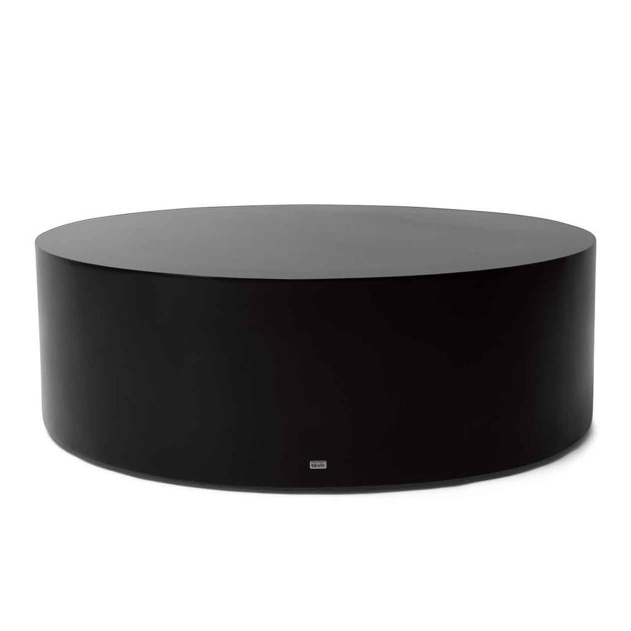 100 cm modern round outdoor concrete coffee table in black. This is one of the many concrete table options from our &