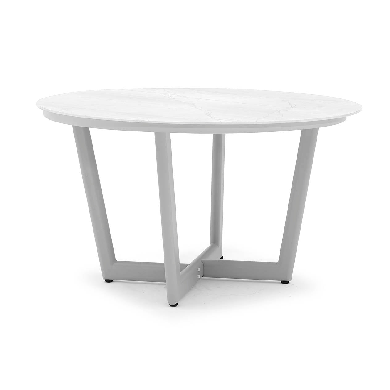 Colwood Outdoor Aluminium Round Dining Table with Ceracmic Glass Top ...