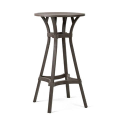 Outdoor balcony furniture: Nardi Combo Bar Table in Terra Dark Brown, a stylish and durable addition for outdoor dining and socializing.