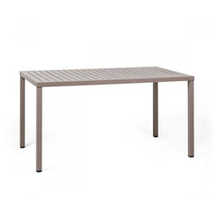 Stylish Nardi Cube outdoor dining table in anthracite, white, or light brown, perfect for outdoor furniture needs.