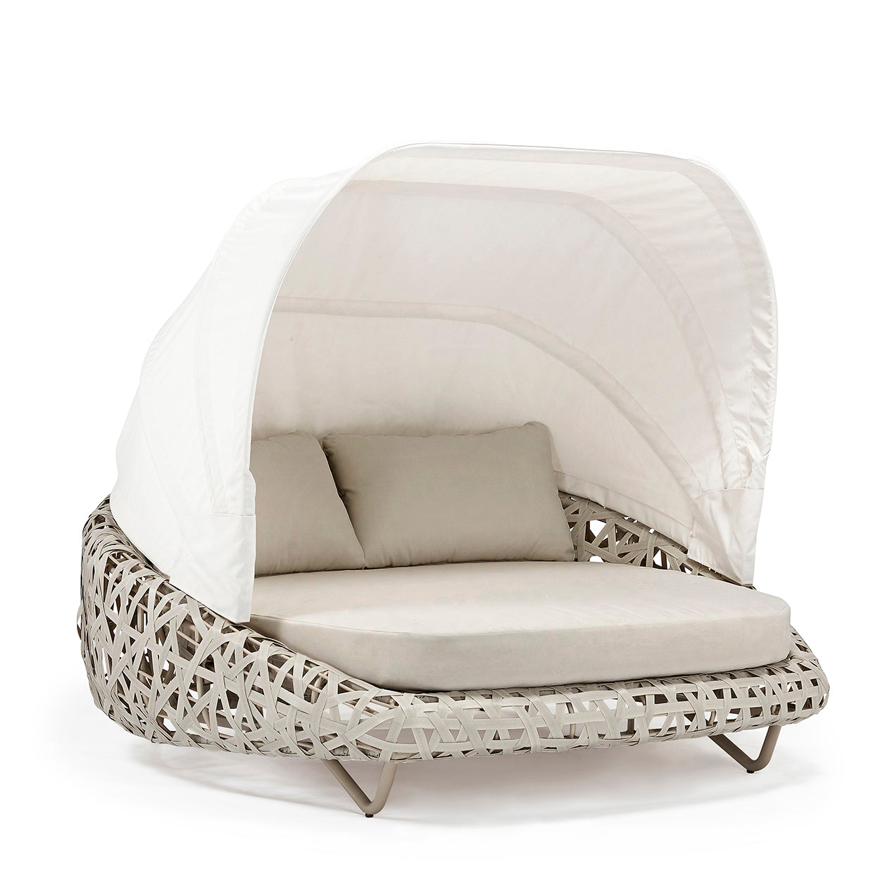 Rhodes Outdoor Wicker Daybed with Canopy Remarkable Outdoor Living