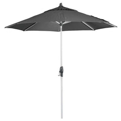 Black 270 cm octagonal outdoor umbrella displayed on a plain white background, viewed from the front.