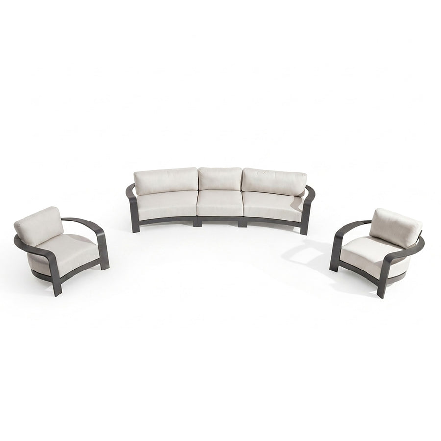 Genova 5 Seater Aluminium Outdoor Lounge Setting