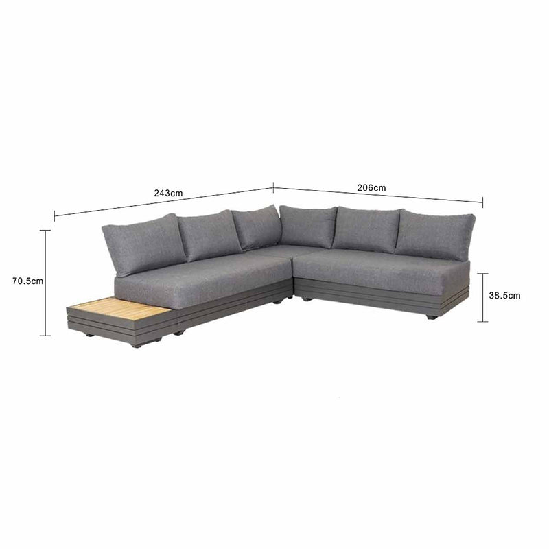 Hannover 5 Seater Outdoor Aluminium Modular Lounge Outdoor Furniture Outdoor Lounge