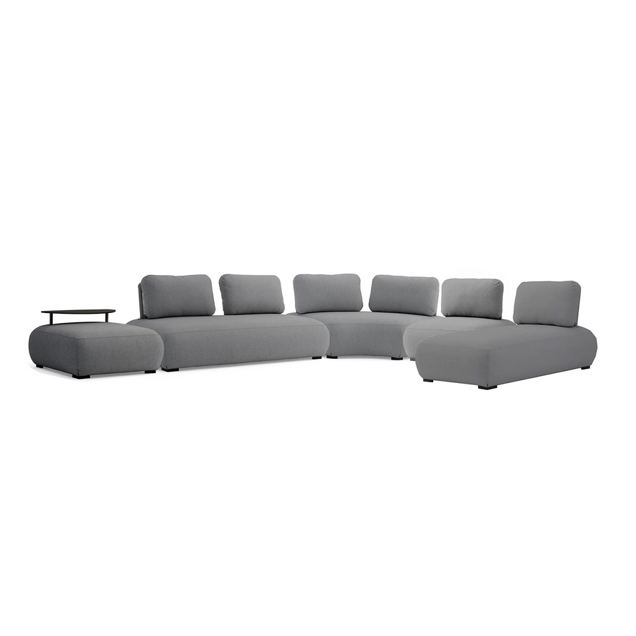 Iowa 6 Seater Outdoor Upholstered Modular Lounge Setting