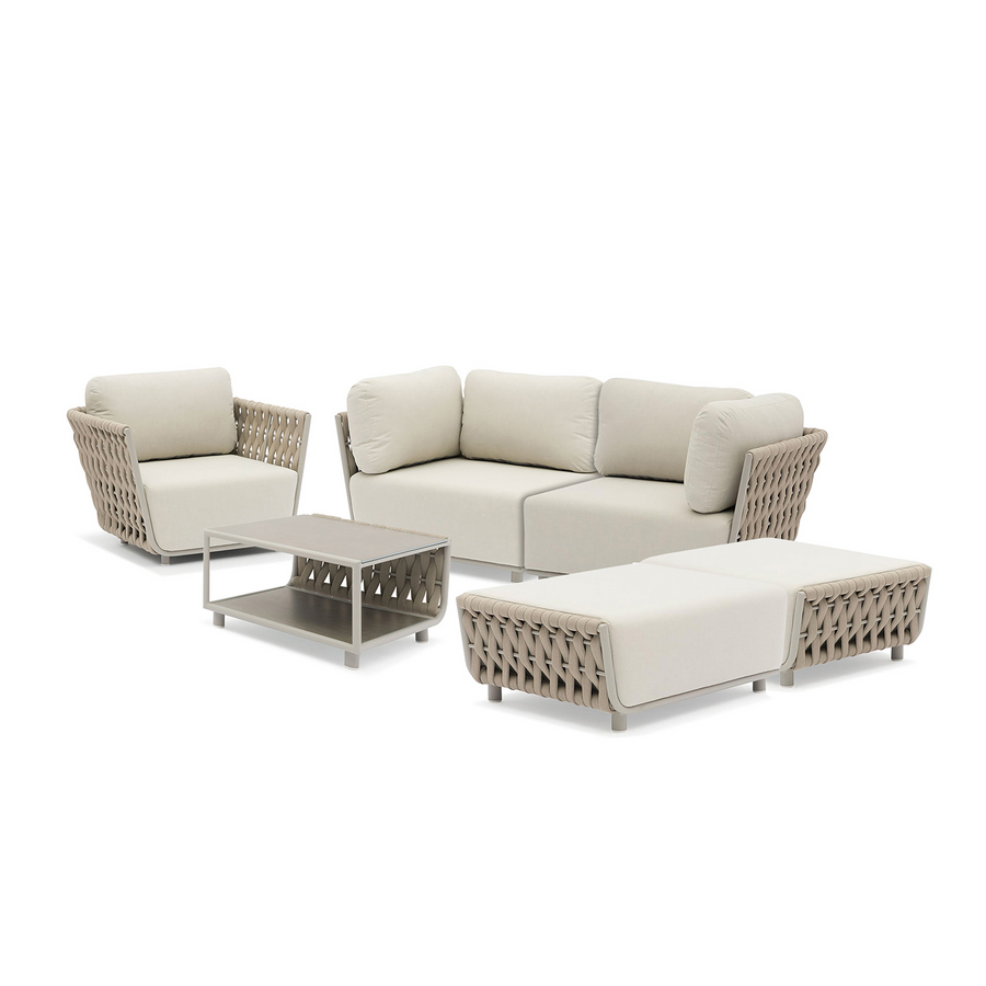 Lawson 5 Seater Outdoor Rope Lounge Setting