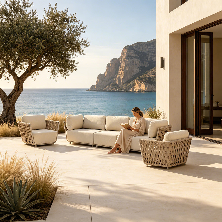Lawson 5 Seater Rope Outdoor Lounge Setting