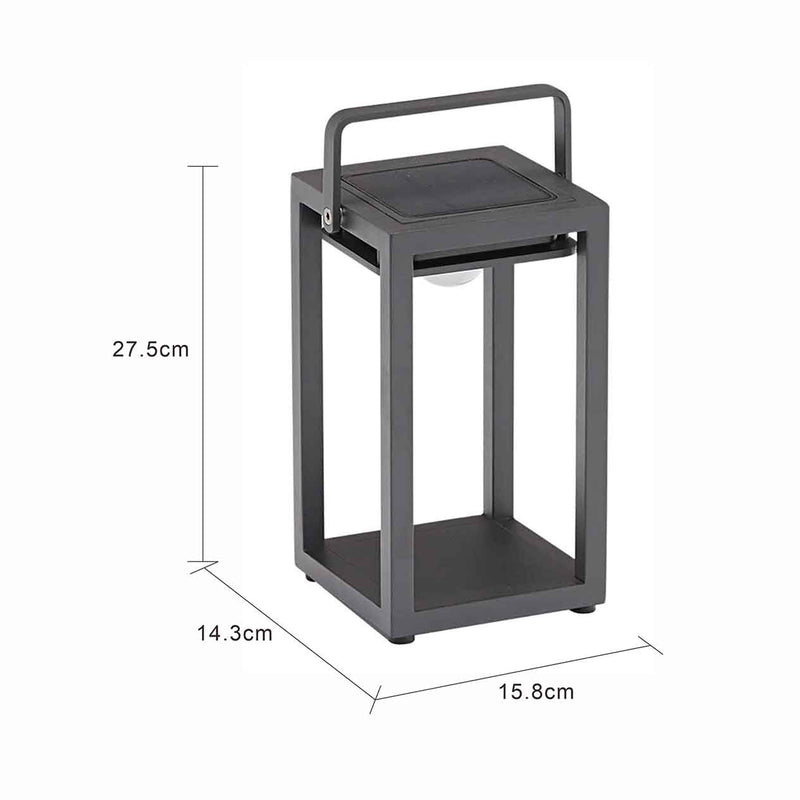 Lincoln Outdoor Aluminium Solar Lamp Small