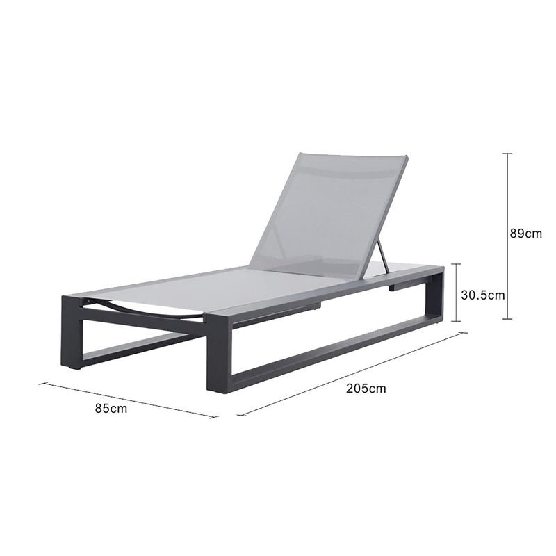 Linear Outdoor Aluminium Sunlounger