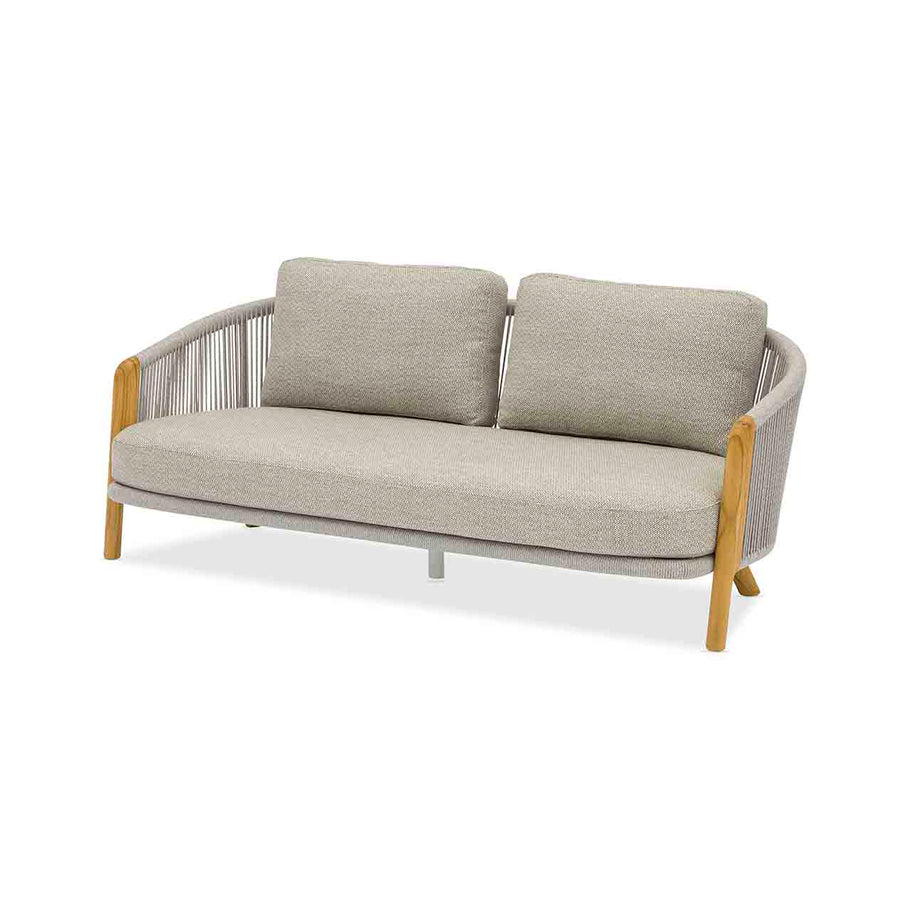 Milano 2 Seater Outdoor Teak and Rope Lounge