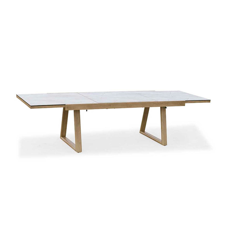 Mykonos Outdoor Aluminium Extension Table with High-pressure Laminate Top