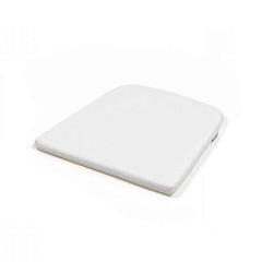 Square white UV-stabilised 'Nardi Net' outdoor dining seat cushion displayed on a plain white background, viewed from a front angle.