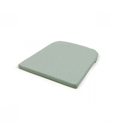 Square light-green UV-stabilised 'Nardi Net' outdoor dining seat cushion displayed on a plain white background, viewed from a front angle.