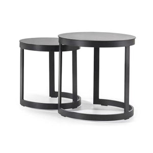 Neverland Outdoor Aluminium Round Side Table 2 Pcs Setting