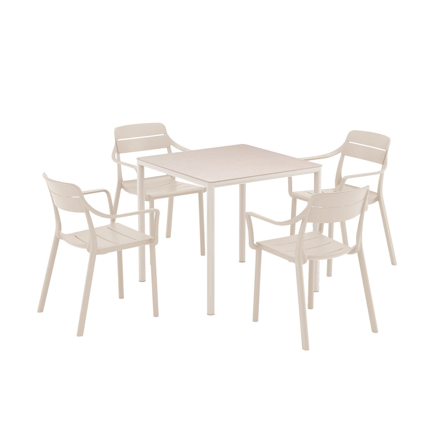 Nardi Piave 79 cm Table Cassia Armchair Outdoor Dining Setting