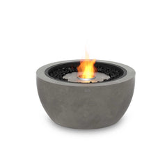 Grey EcoSmart Pod 30 outdoor firepit displayed on a plain white background, viewed from the front.