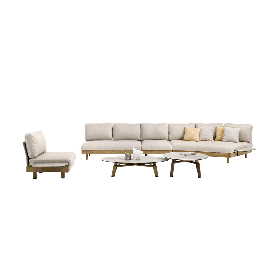 Regina 7 Seater Outdoor Aluminium Lounge Setting with Coffee Tables