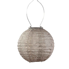 Brown spherical 'Lumiz' 'R20' outdoor lantern, great for bringing light to outdoor living areas, displayed on a plain white background, viewed from the front.