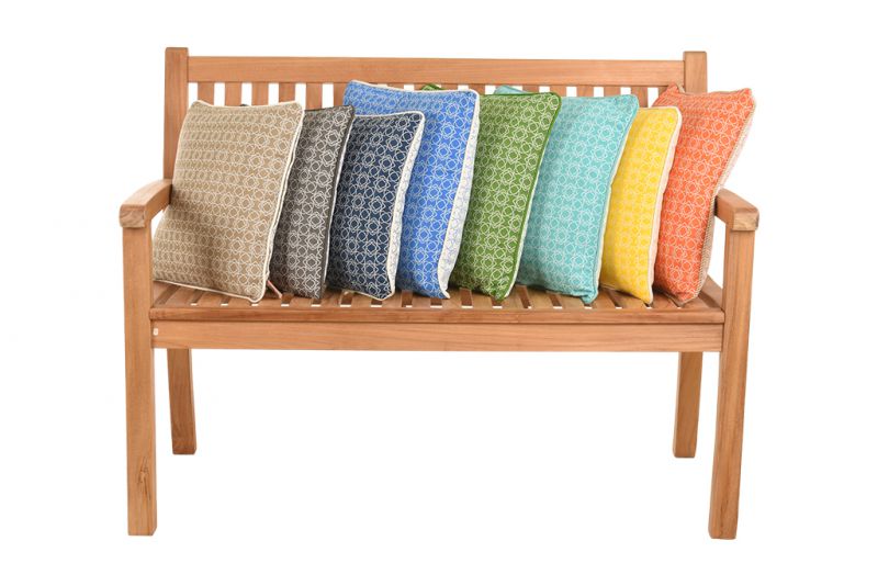 Citron Spot Outdoor Cushion Scatter, 45x45cm, adding vibrant colour to outdoor furniture