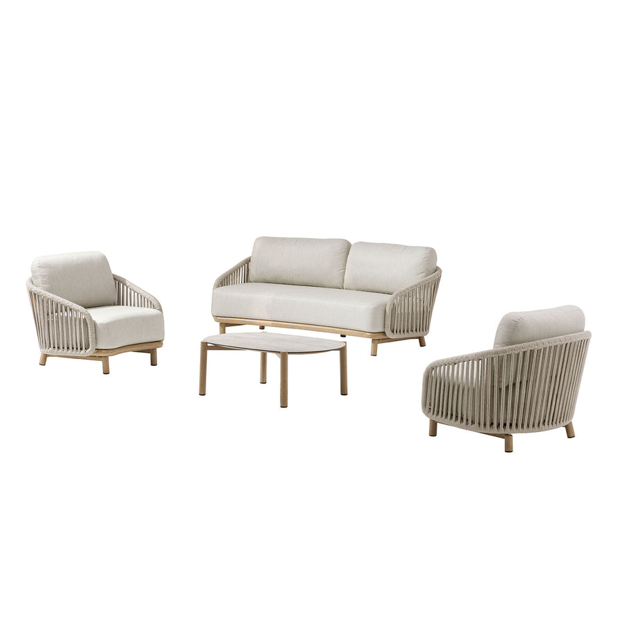 Siena 5 Seater Rope Outdoor Lounge Setting With Coffee Table