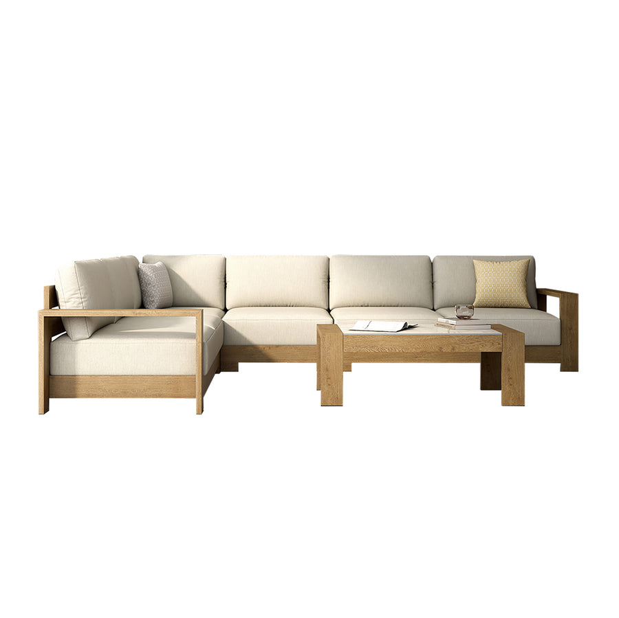 Skyline 6 Seater Outdoor Aluminium Modular Lounge with Coffee Table