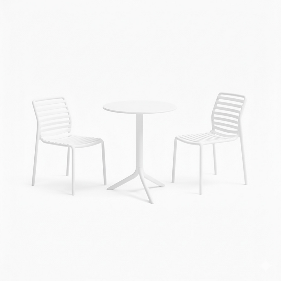 Nardi Spritz Table Doga Armless Chair Outdoor Balcony Setting