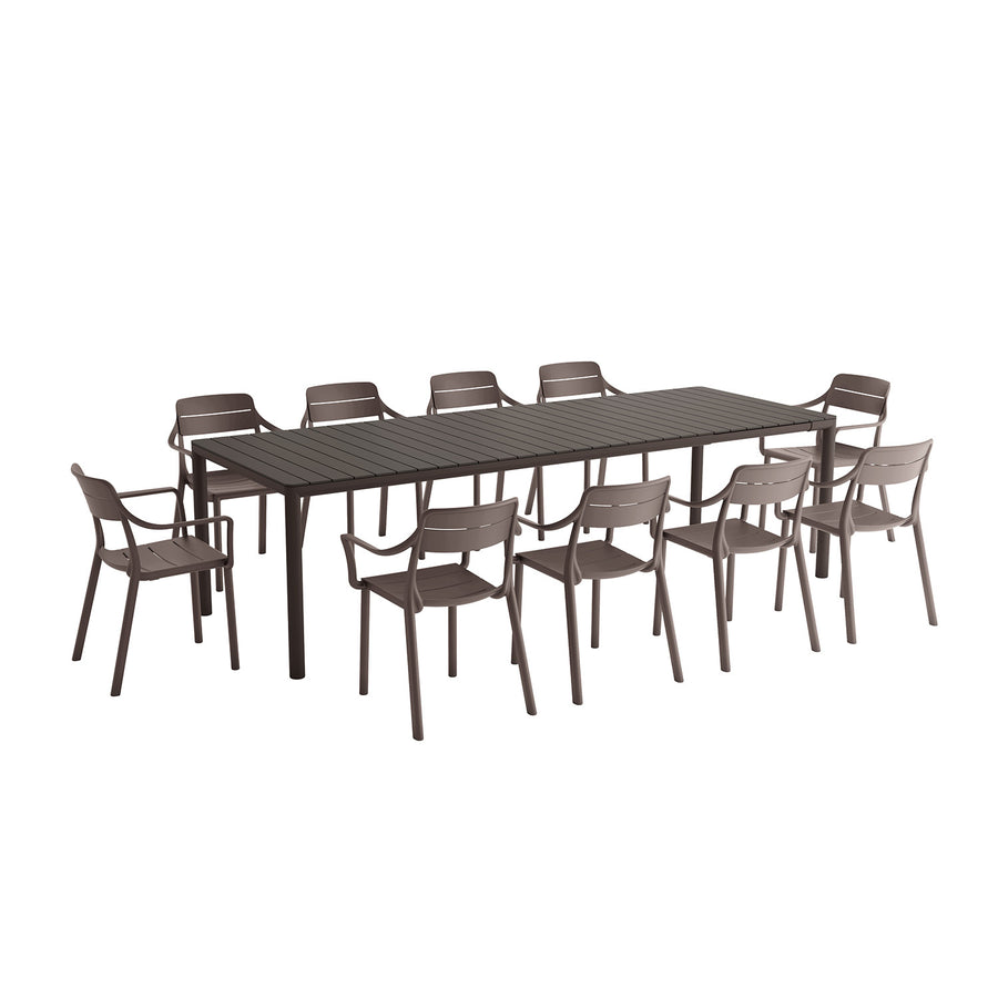 Nardi Tevere 211 CM Table Cassia Armchair Outdoor Dining Setting