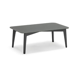 Dark grey aluminium & ceramic 'Truro' outdoor coffee table, great for alfresco furniture setups, displayed on a plain white background, viewed from a front angle.