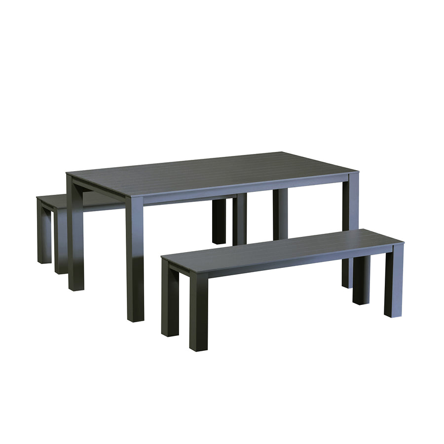Vernon 160 cm Table Vernon 140 cm Bench Outdoor Dining Setting