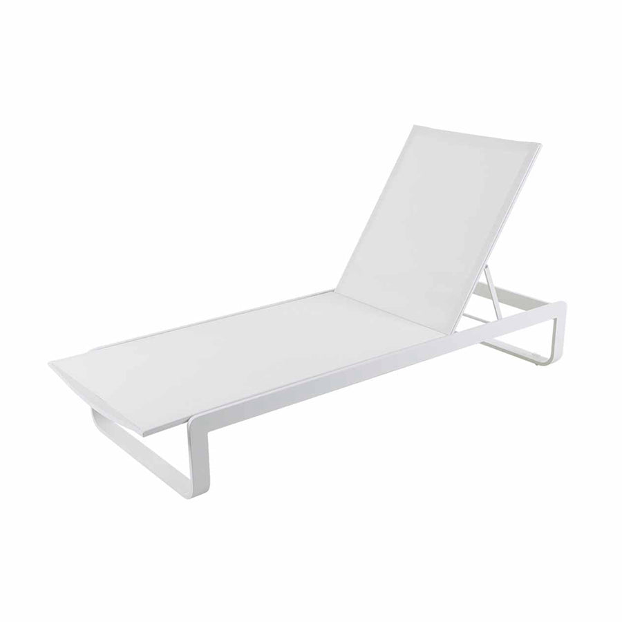 White aluminium & textilene &