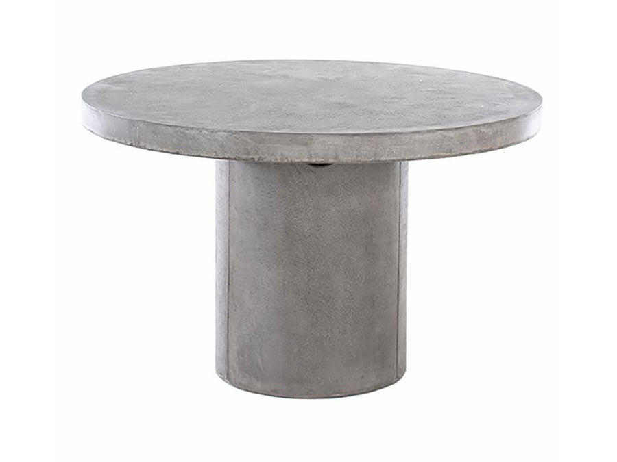 Grey, round, 120 cm concrete &