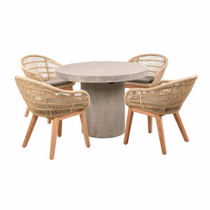 Zen Round Table Monsoon Chair Outdoor Dining Setting