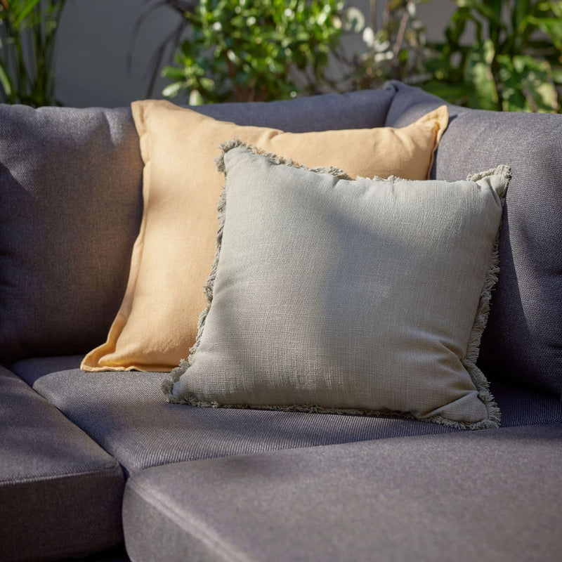 Alpha Lounge Setting in charcoal colour, Hannover Outdoor Aluminium Corner Lounge Outdoor Furniture Outdoor Lounge with 3-seater sofa, 2-seater sofa, and coffee table