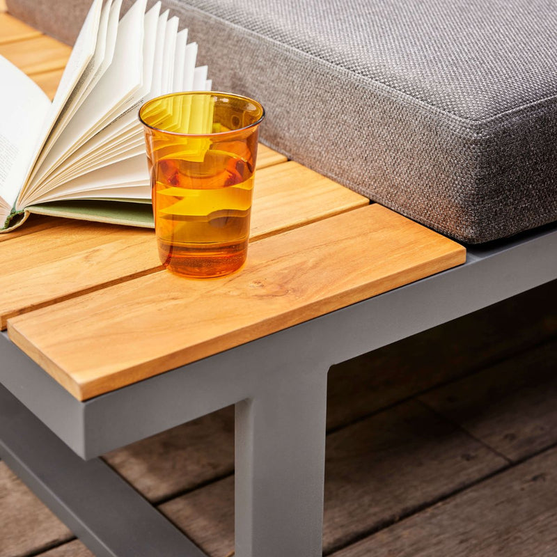 Alpha Lounge Setting in charcoal colour, Hannover Outdoor Aluminium Corner Lounge Outdoor Furniture Outdoor Lounge with 3-seater sofa, 2-seater sofa, and coffee table