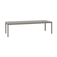 Light brown 210/280 cm Nardi Rio Resin Extension Dining Table, ideal for alfresco furniture setups, displayed on a plain white background, viewed from a front angle.