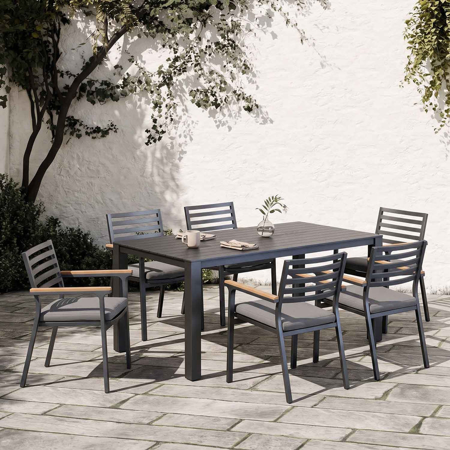 Vernon 160 cm Table Lotus Chair Outdoor Dining Setting