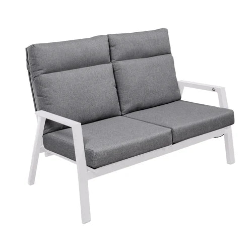 Hamilton Outdoor Furniture, Aluminium Outdoor Lounge Sofa with Reclining Feature and UV-Resistant Fabric