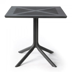 Stylish and durable Nardi Clip Outdoor Dining Table in anthracite and white options.